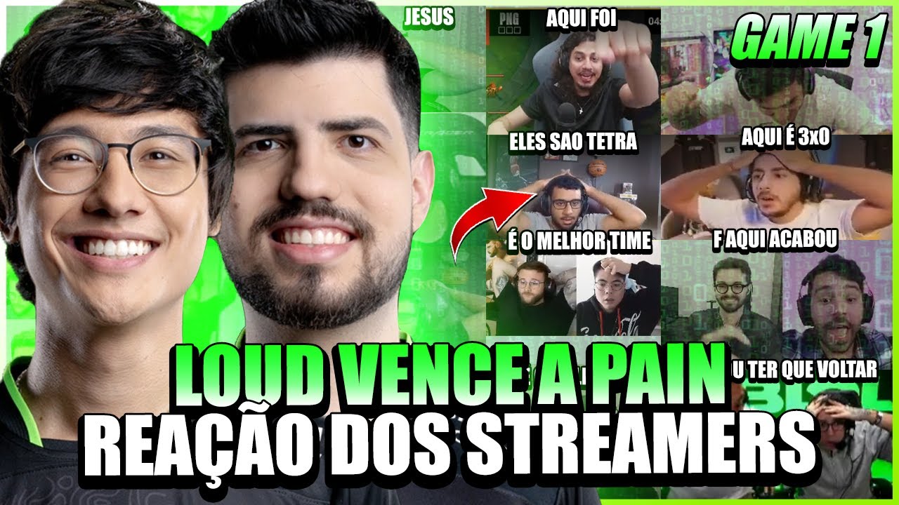 STREAMERS REAGEM A VITÓRIA DA LOUD NO GAME 1 CONTRA PAIN - PLAYOFF - CBLOL