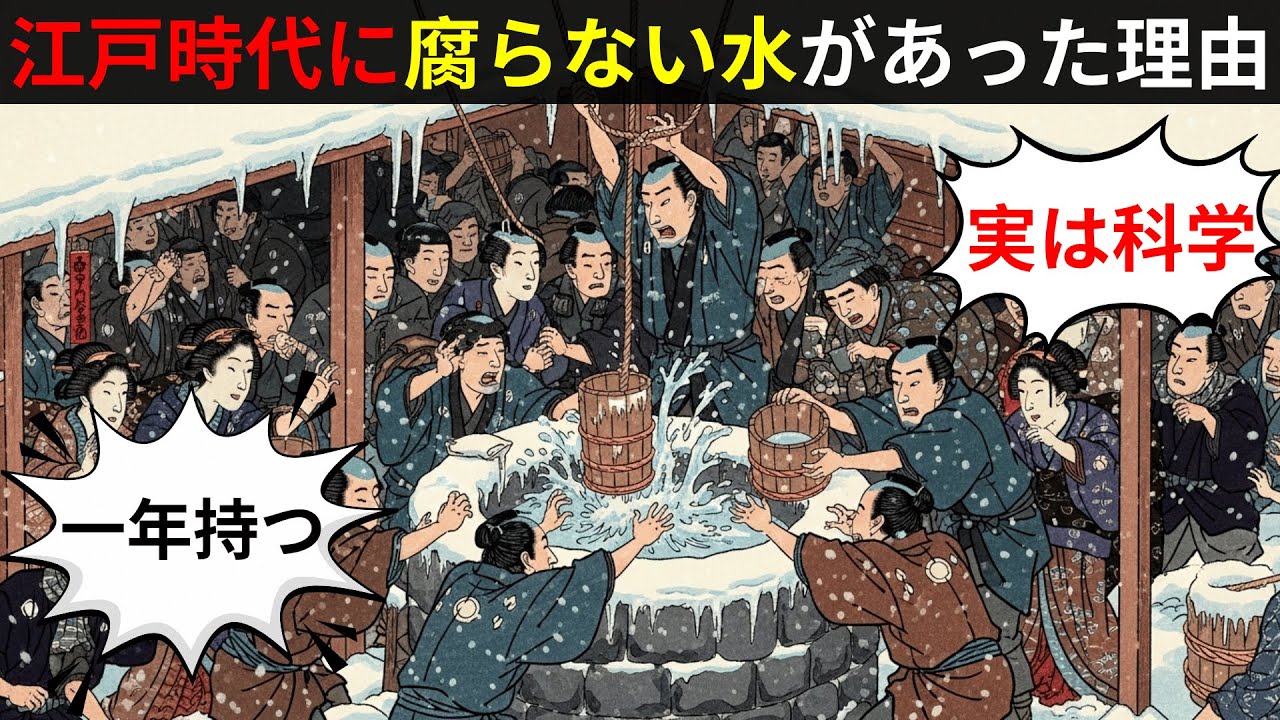 1月に汲んだ水が真夏まで腐らない！？江戸100万人都市を救った「大寒の水」の真実【江戸時代の知恵】