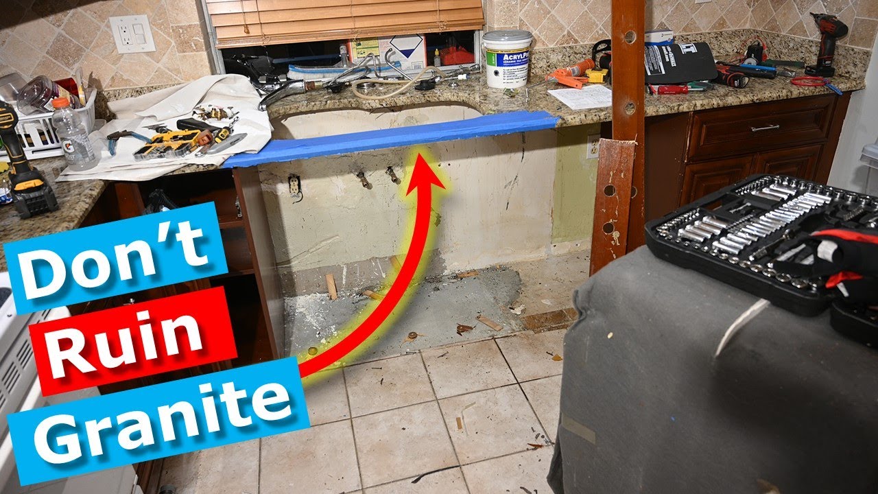 How to Remove Kitchen Sink Cabinet, Protect Granite Counters