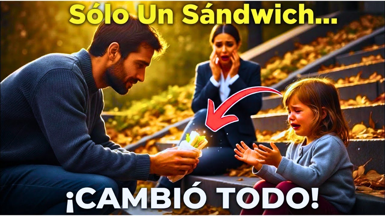 Single Dad Shared His Sandwich with a Sad Girl on the Steps, Not Knowing Her CEO Mom Standing Behind