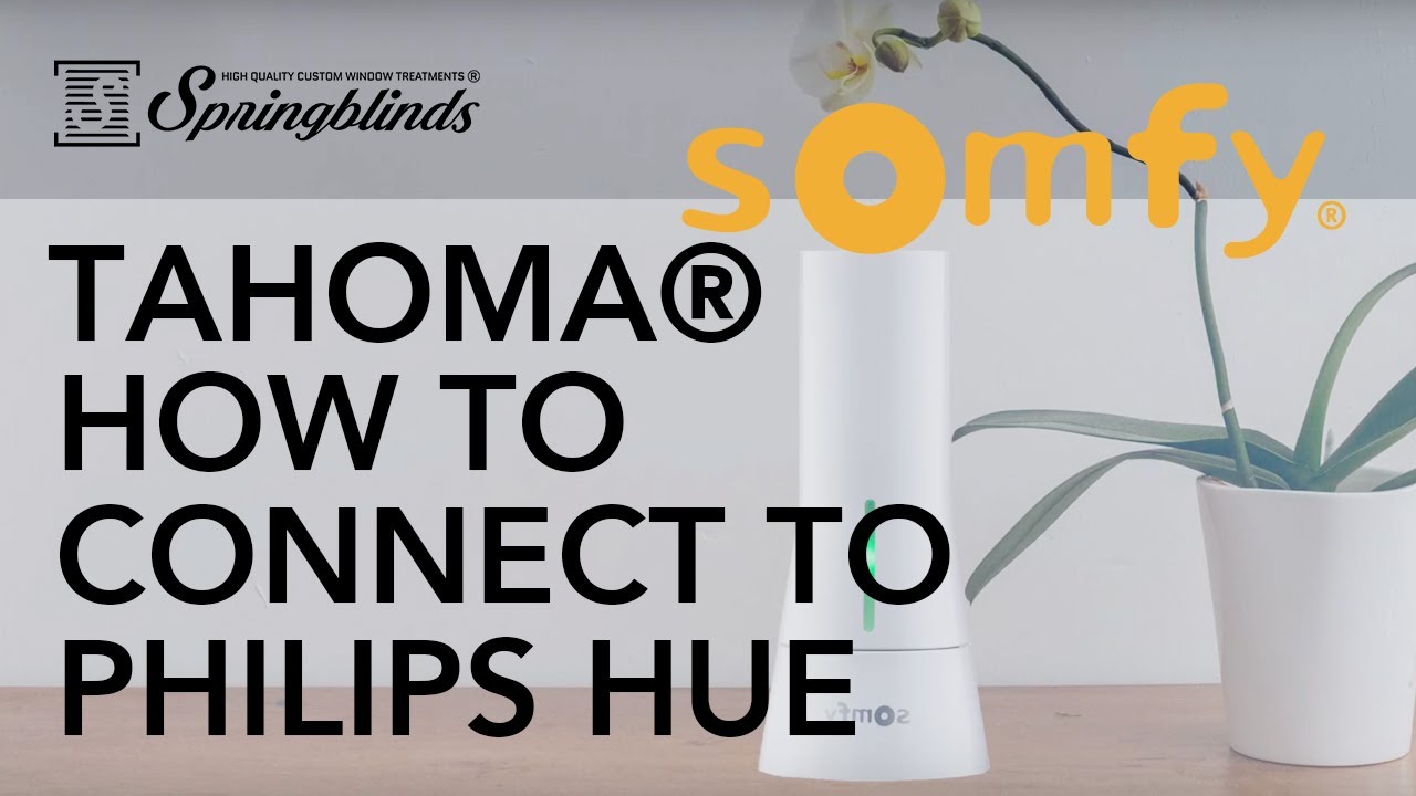 SPRINGBLINDS: SOMFY TaHoma® How To Connect to Philips Hue