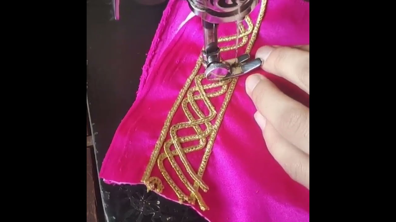 New cherma dozi design آموزش جدید چرمه دوزی بالای تکه ساتن