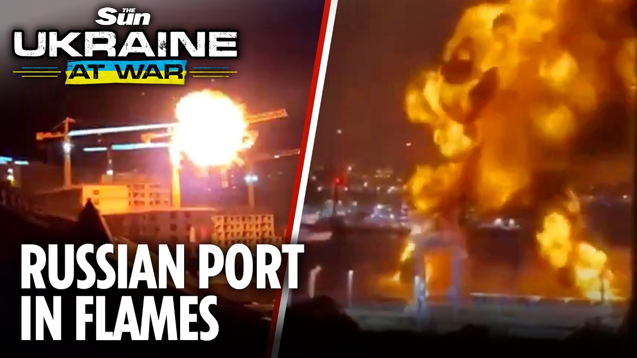 Ukrainian drone onslaught blitzes Russian naval base and port in Novorossiysk