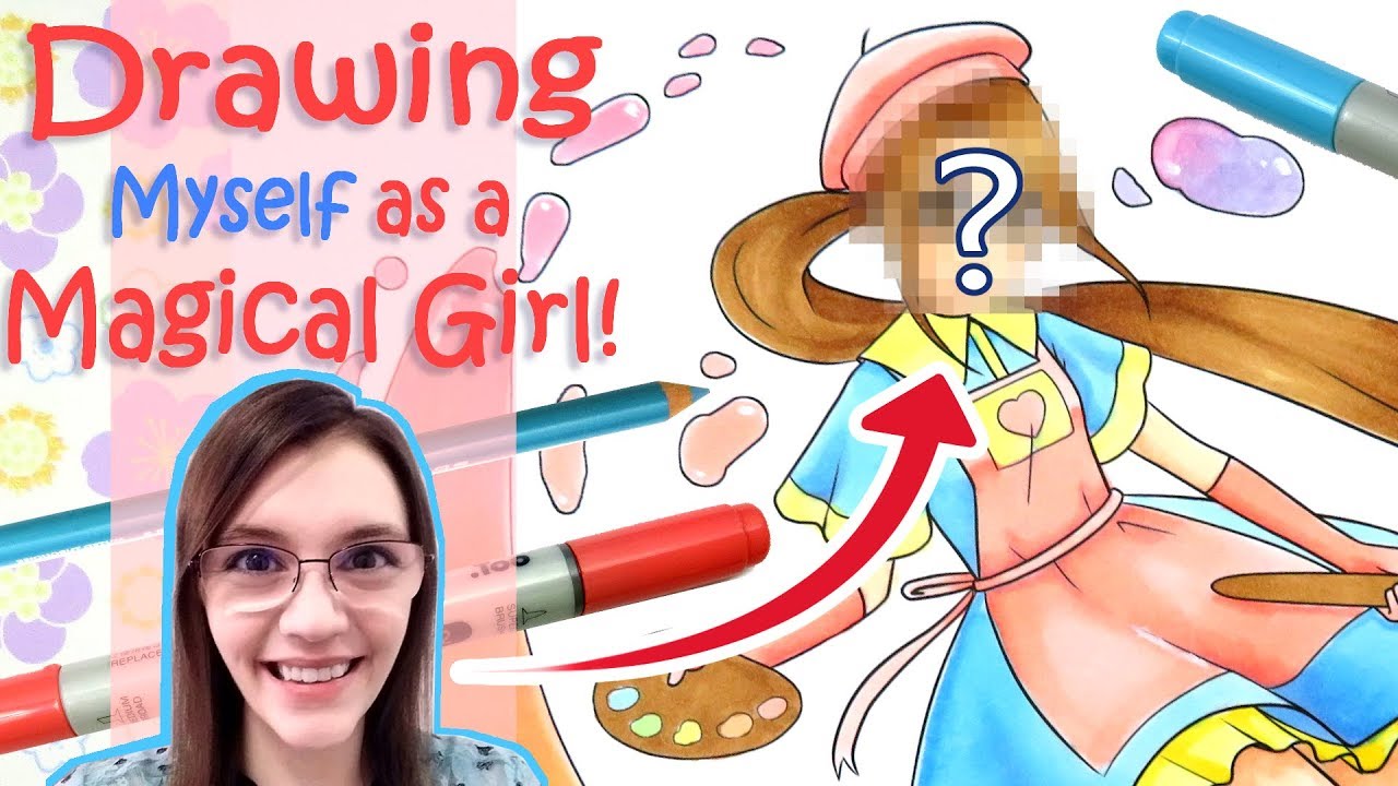 Drawing MYSELF as a MAGICAL GIRL! - Copic Marker Illustration