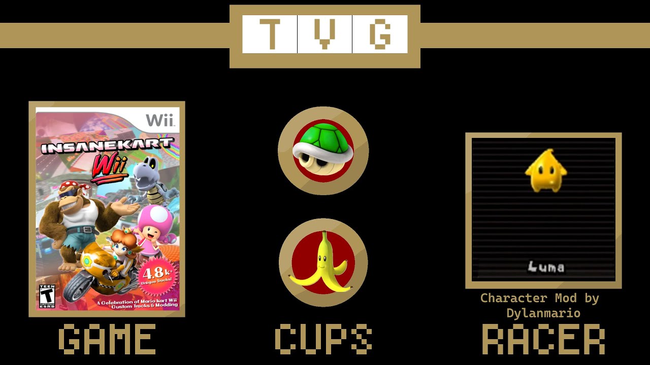 Insane Kart Wii: Shell and Banana Cups (Texture Hacks)
