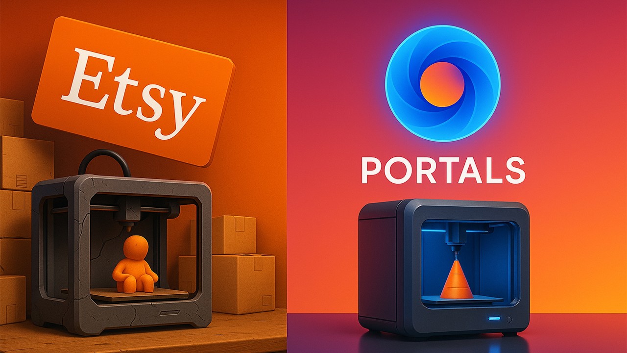 Почему Portals лучше, чем Etsy, для продажи 3D-печатной продукции