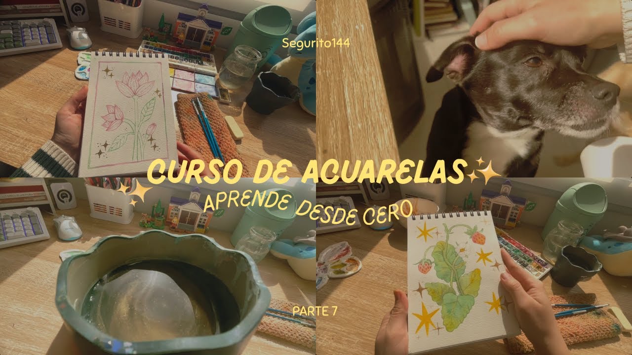 🎨 ✨Curso de acuarelas para principiantes, 🖌️aprende desde cero: Ilustracióm presición | PARTE 7