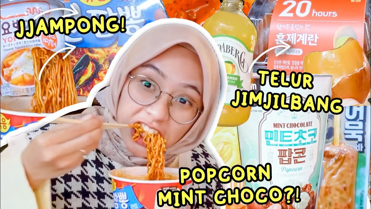 MUKBANG MAKANAN MINIMARKET KOREA! 🇰🇷 JJAMPONG, TTEOKBOKKI, TELUR JIMJILBANG, UNIK2 BANGET!! 😱