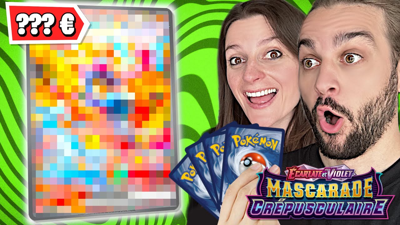 ON PACK LA CARTE POKEMON LA PLUS RARE DE POKEMON MASCADRADE CREPUSCULAIRE !