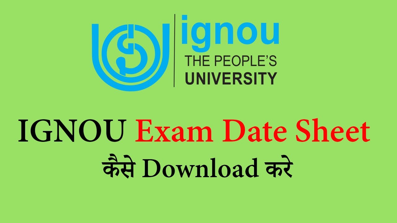 How to Download IGNOU Exam Date Sheet
