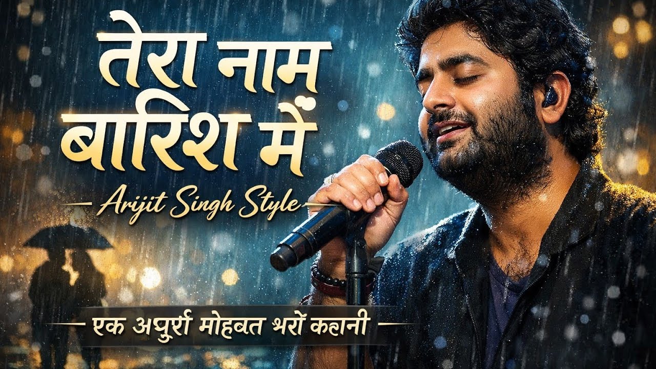 Tera Naam Barish Me 🌧️🥺 Arijit Singh Style | New Sad Song 🎶