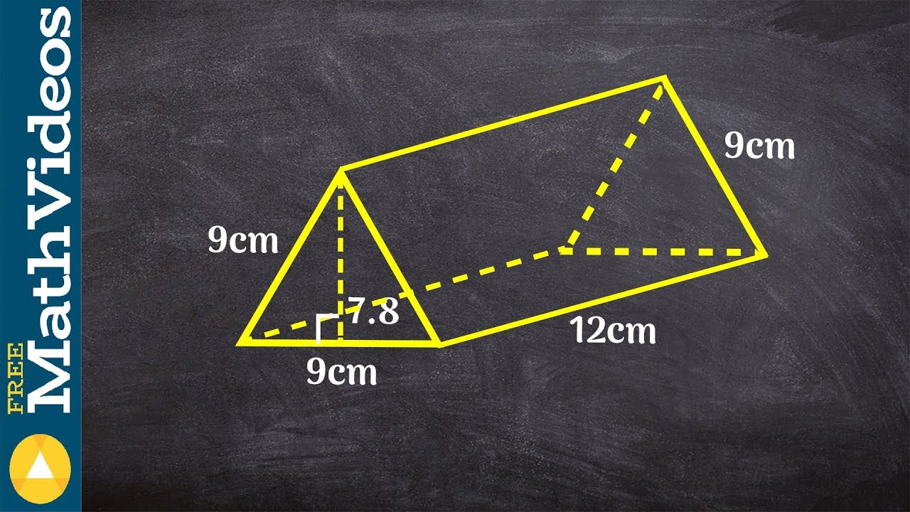 How to find the surface area of a triangular prism