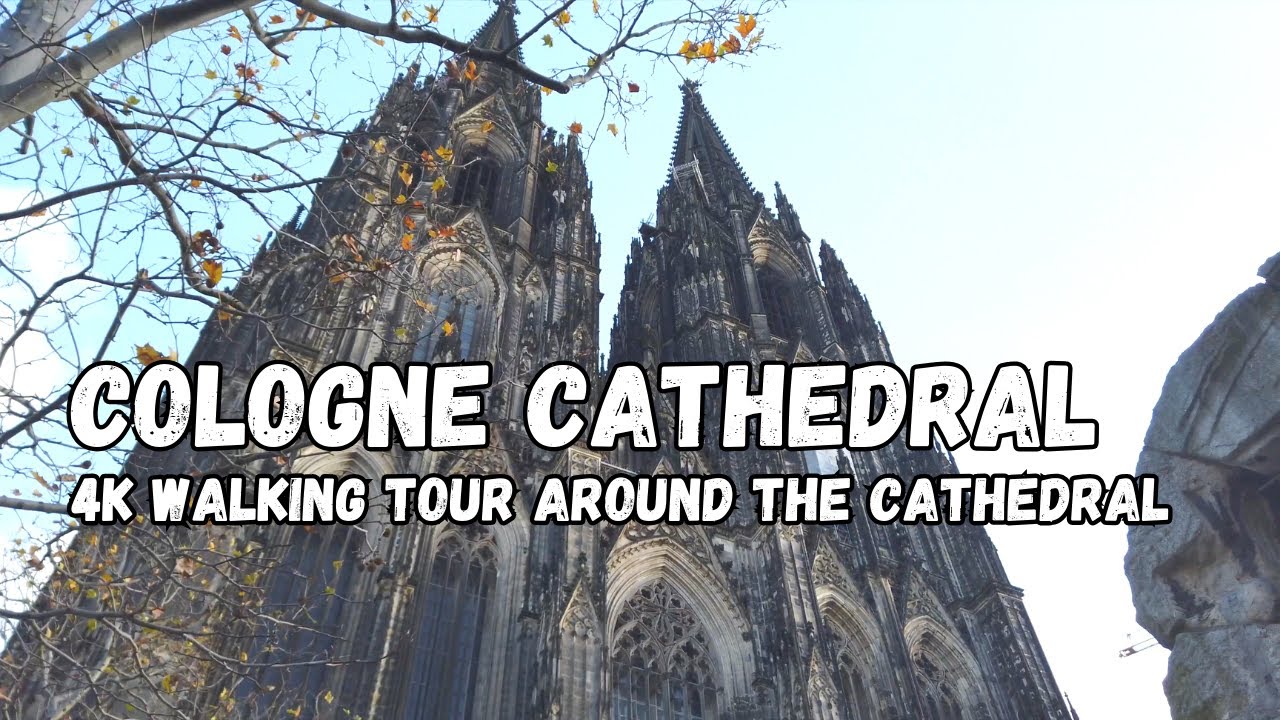 Walking Around Cologne Cathedral | Cologne, Germany, Walking Tour 4K 60FPS | Kölner Dom | Sunny Day