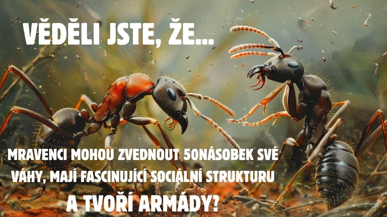Mravenci: tajemstv&iacute; a z&aacute;zraky mravenč&iacute; ř&iacute;&scaron;e!
