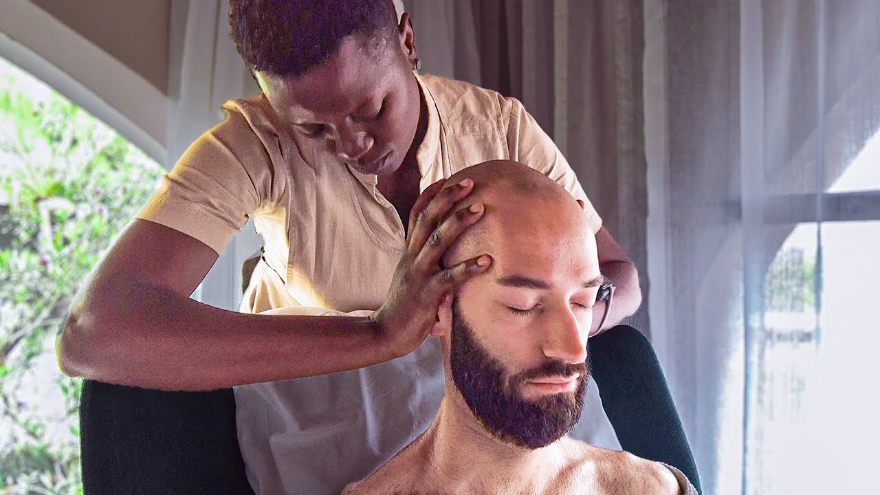 MOST GENTLE Champissage in Kampala Spa by Lovely African Lady [ASMR] 🇺🇬