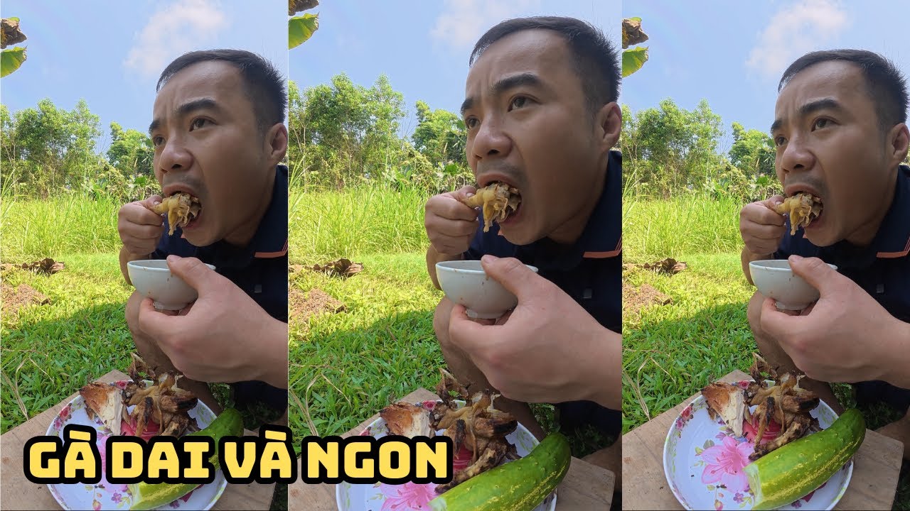Ăn gà nướng thả vườn nướng : Anh công nhân ăn tết tập 12
