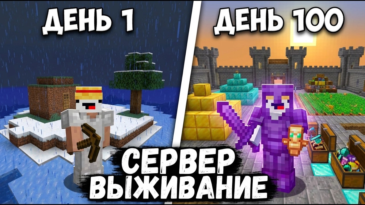 СЕРВЕР ВЫЖИВАНИЯ ДЛЯ ТЕЛЕФОН В МАЙНКРАФТ ПЕ 1.1.5 - 1.21 - v 26.2