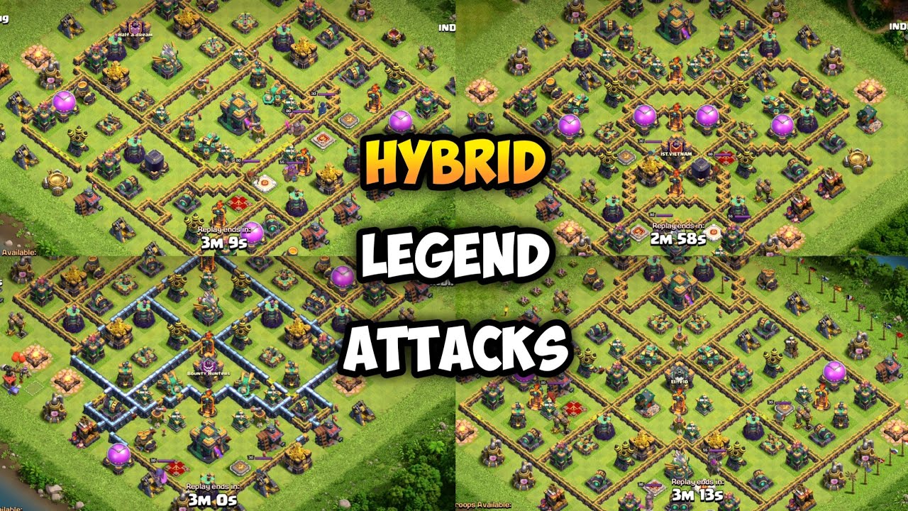 Hybrid Strategy in Legend League!! 3 Star Hybrid Attacks in Legend