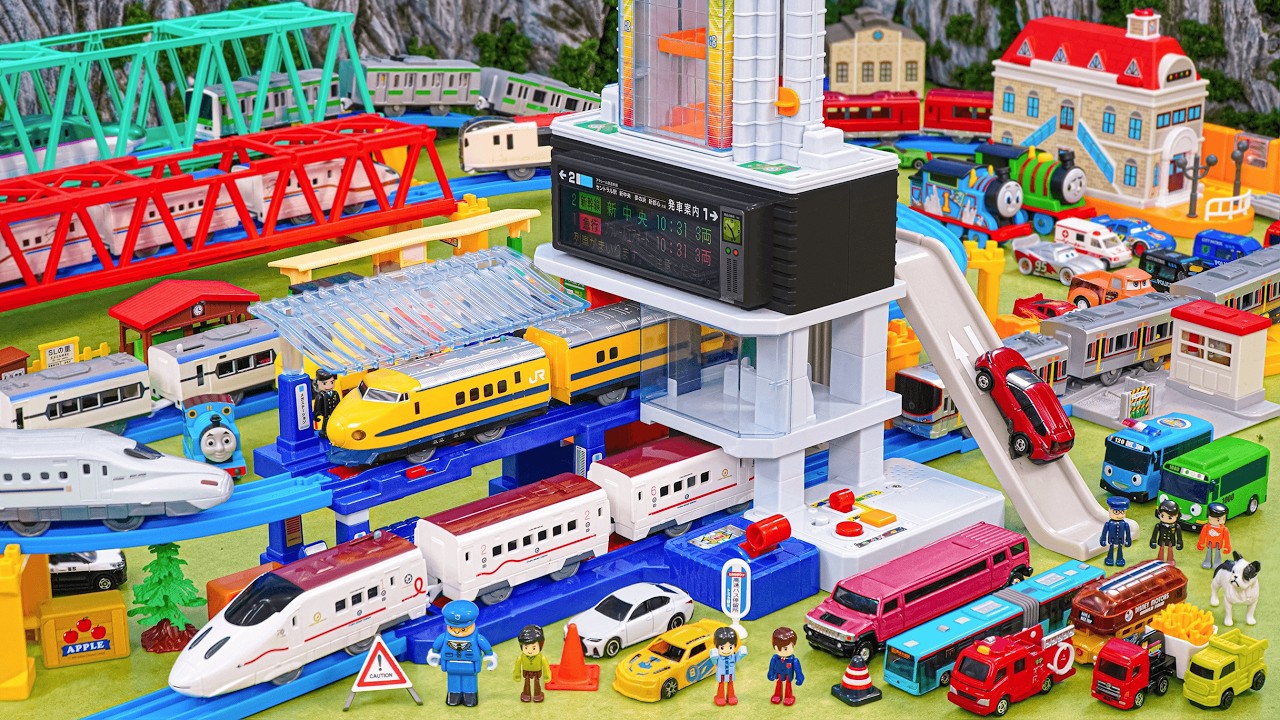 Plarail MEGA STATION ☆ Titipo Train Base Control Center start the Railway System