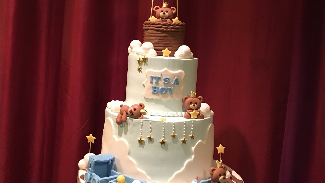 Baby shower ositos pastel enchantilly decoraciones en fondant