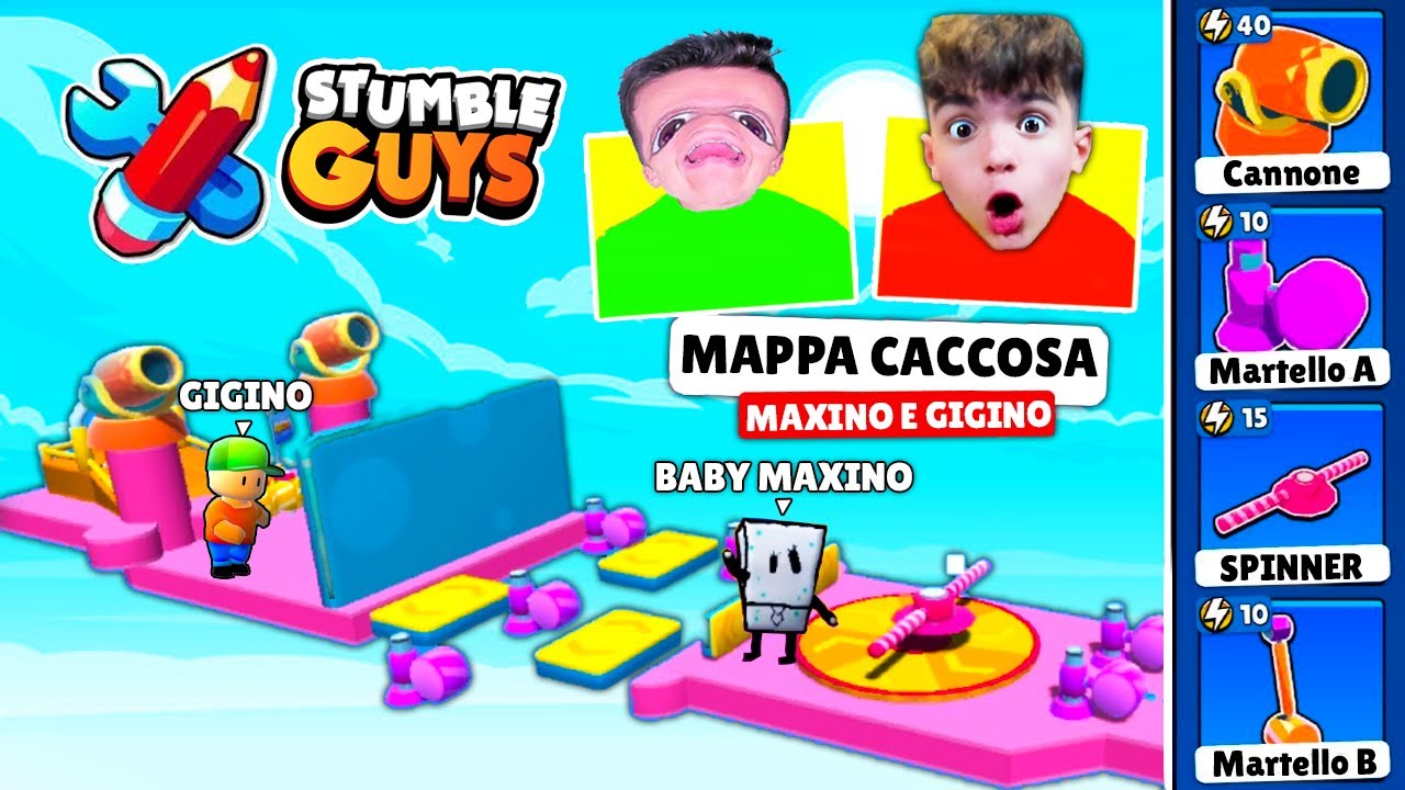 MIO FIGLIO E GIGINO CREANO LA LORO PRIMA MAPPA IMPOSSIBILE CON LA CREATIVA su STUMBLE GUYS!🤩