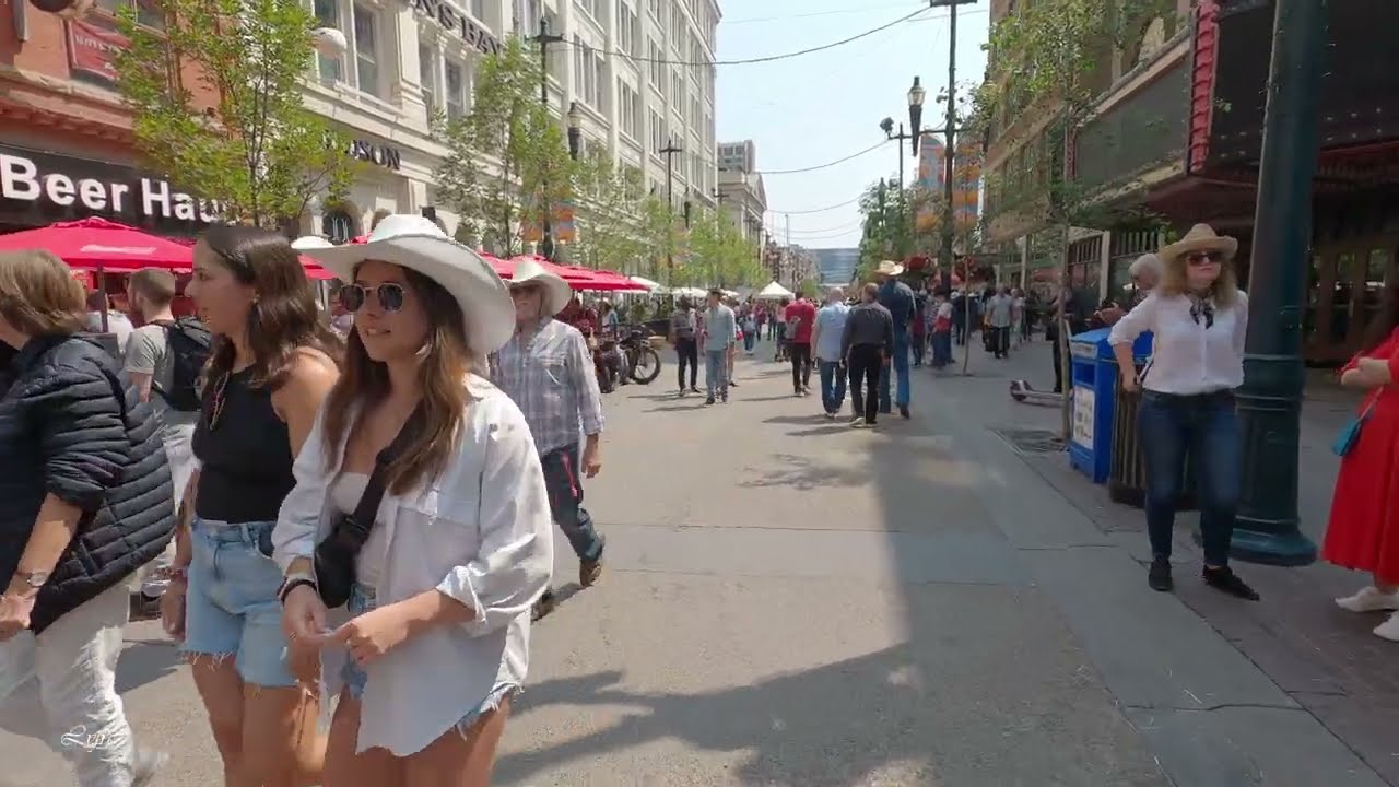 CALGARY Downtown during Stampede Week 4K🇨🇦 CANADA Travel