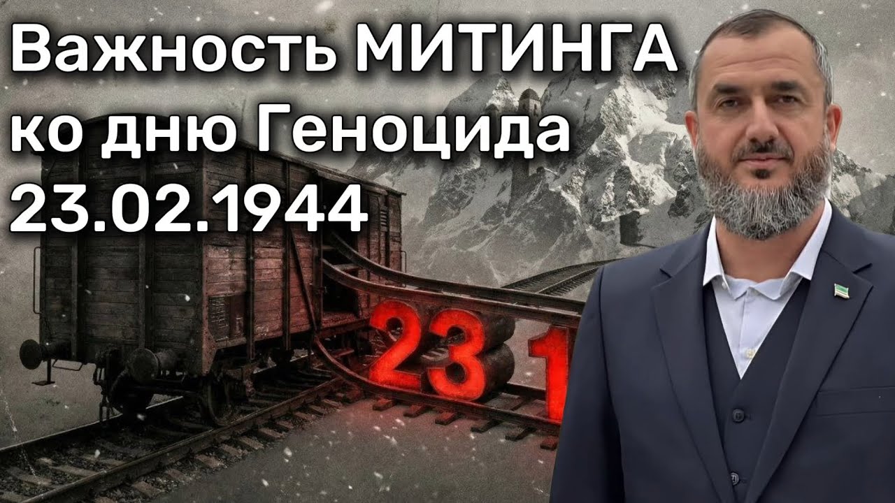 Важность МИТИНГА ко дню Геноцида Чеченцев 23 февраля 1944 года – Джамбулат Сулейманов 