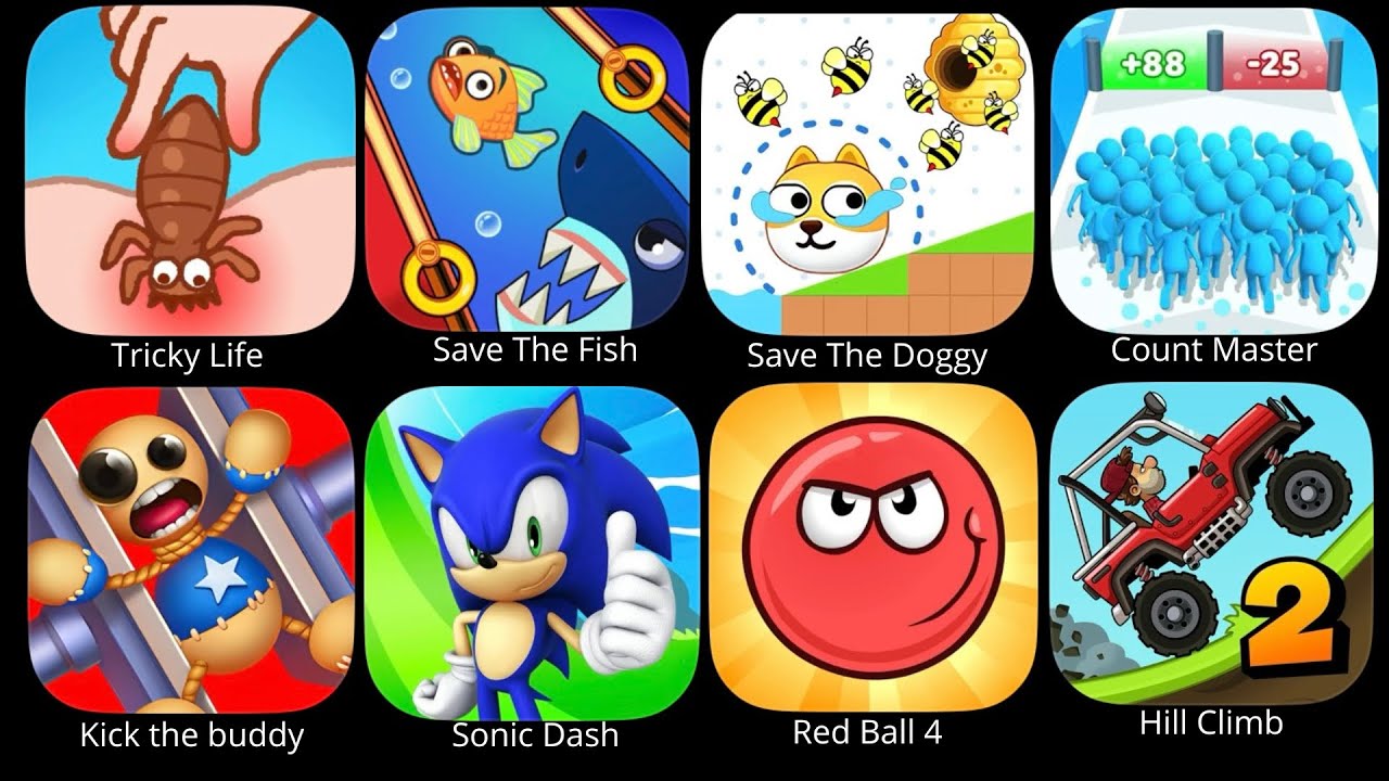 Tricky Life, Save The Fish, Save The Doggy, Count Master
