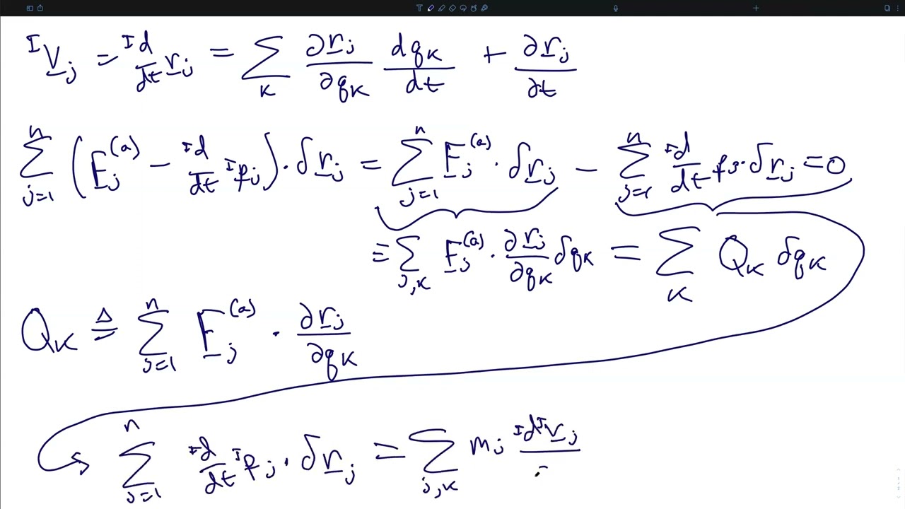 8 - 1 - D'Alembert's Principle and the Euler-Lagrange Equations