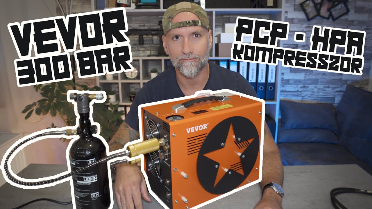 VEVOR 300 bar (4500 psi) PCP kompresszor - Airsoft HPA palack töltés otthon