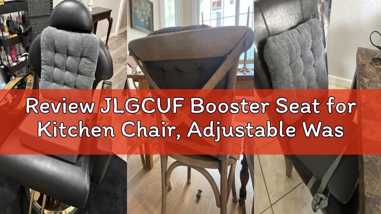 Review JLGCUF Booster Seat for Kitchen Chair, Adjustable Washable Safety Belts Toddler Booster Seats