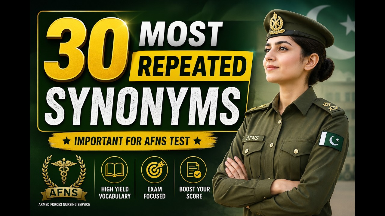 Practice AFNS Synonyms Now | Most repeated synonyms | pak army