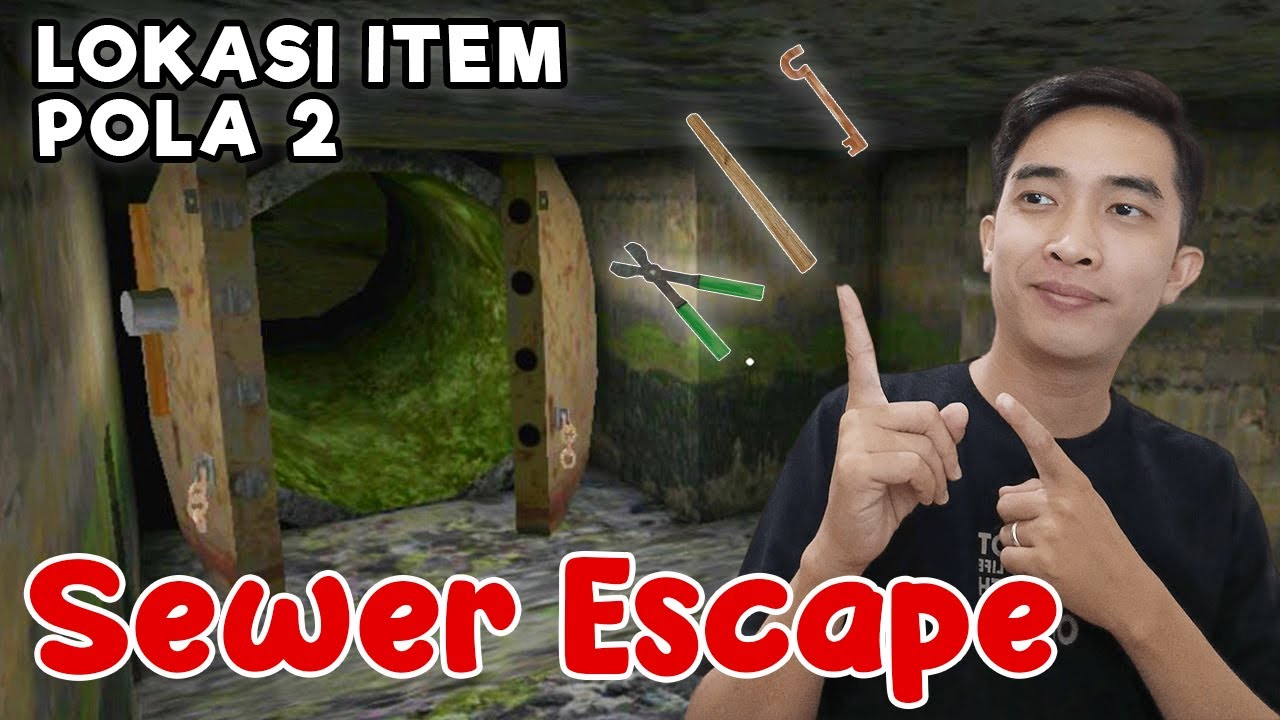 Cara Bermain Granny Dengan Lokasi Item Pola 2 Sewer Escape - Granny 1.8