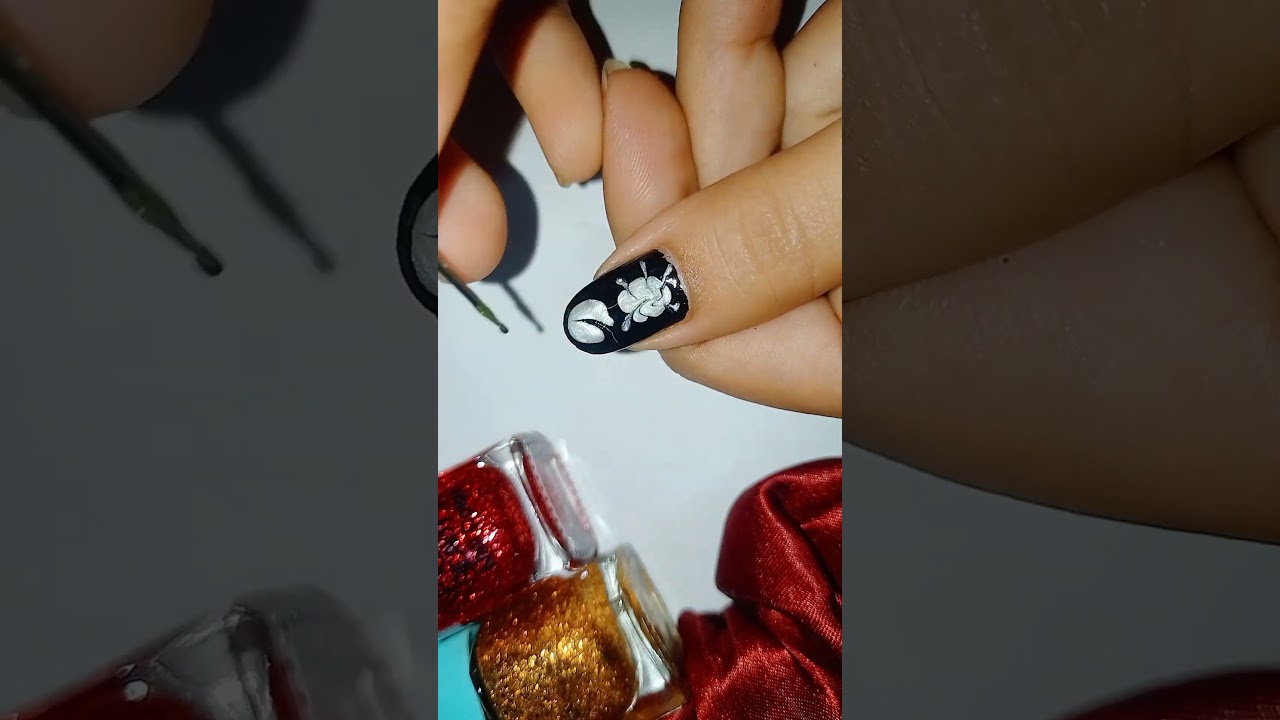 Black marble nail art #tiktokviral #yt #viral #marblenail #cartoon #trending #nailartathome #tiktok