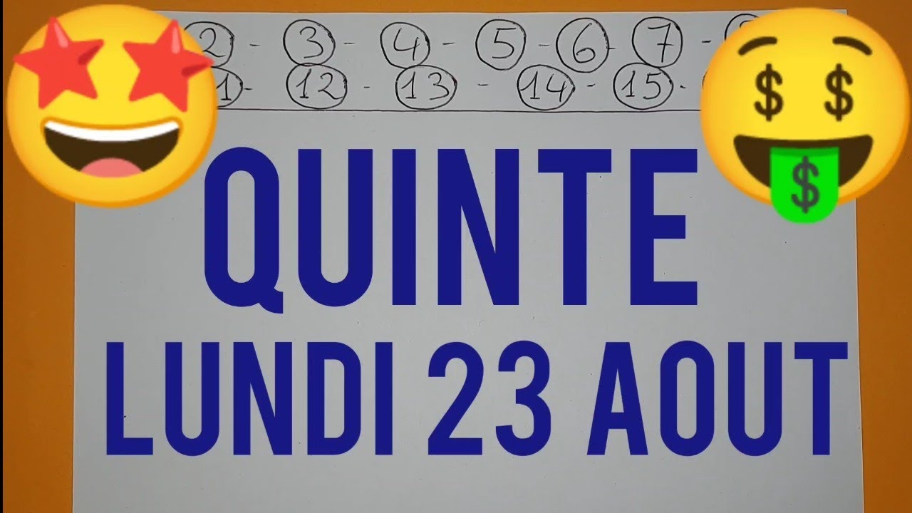 PRONOSTIC PMU QUINTE LUNDI 23 AOUT 2021 QUINTE DU JOUR