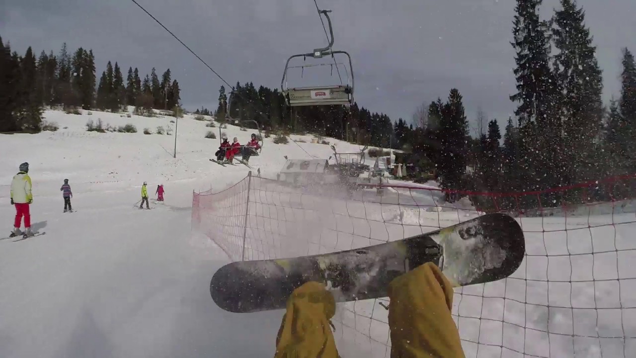 My snowboard crashes