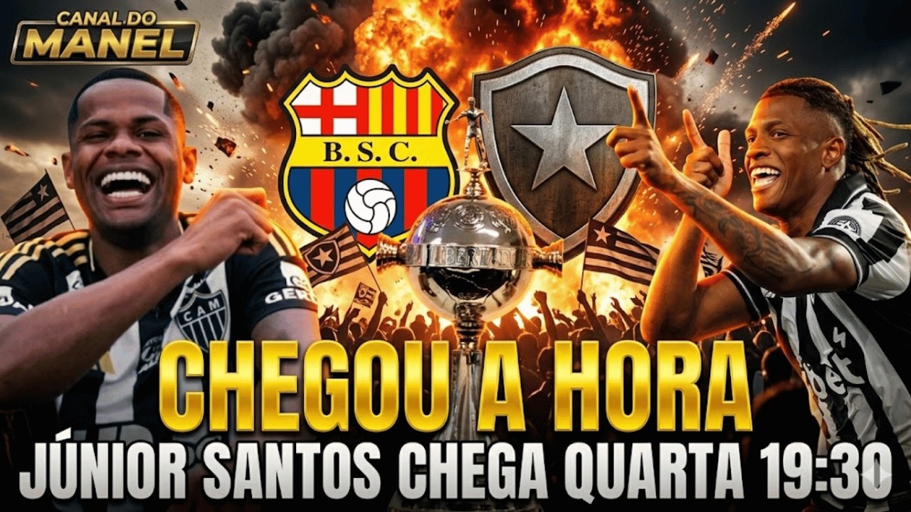 🚨🚨🚨 JÚNIOR SANTOS CHEGA QUARTA! CHEGOU A HORA! BOTAFOGO X BARCELONA | PRÉ-LIBERTADORES 2026