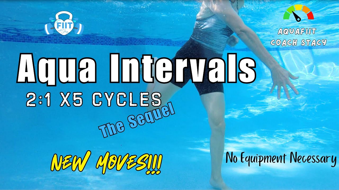 Aqua Aerobics 60 min Workout - Intervals Cardio:Toning - No Equipment - All Levels -SEQUEL