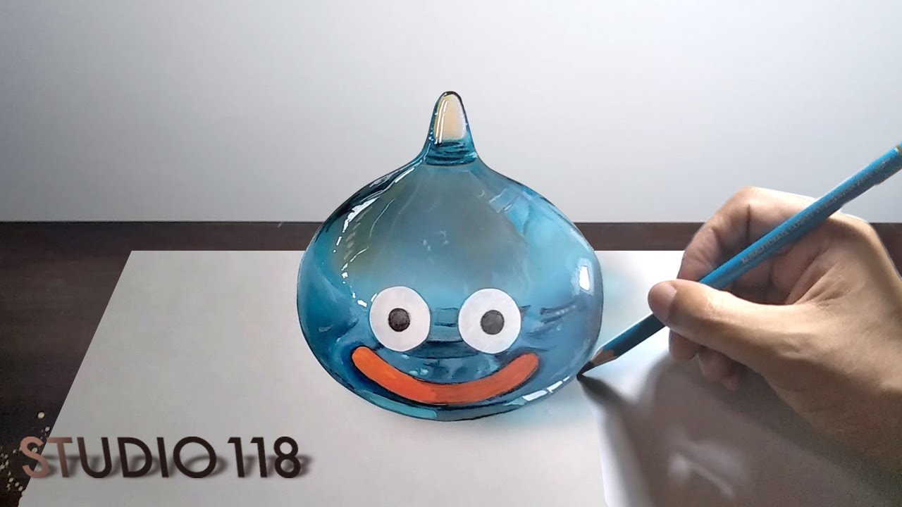 もしもスライムがガラスで出来ていたら！　イラスト メイキング　Drawing studio 118
