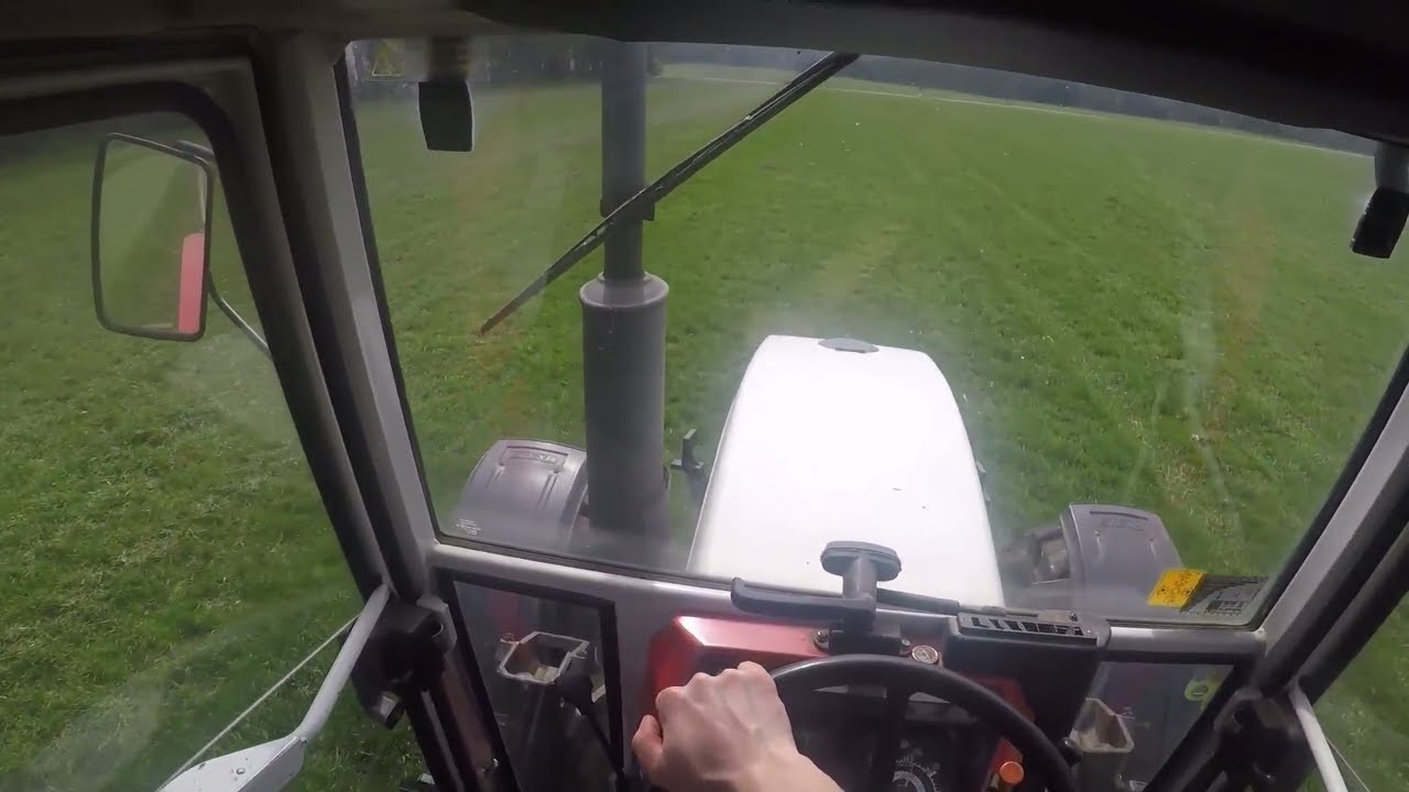 [HD] GoPro H5 // Steyr 964 Turbo beim Wieseneggen im Frühjahr 2018 / (Teil 2) [Cab View]