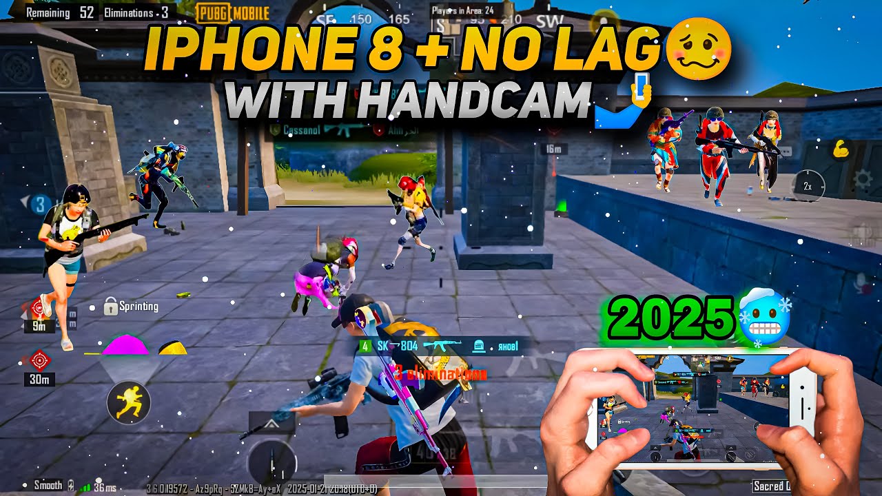 iPhone 8 Plus No Lag | New Update 3.6 Pubg Test IPhone 8 Plus | with Handcam 2025😍