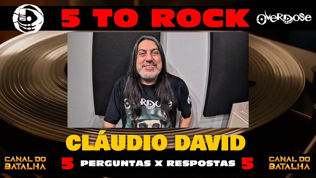 5 TO ROCK: Cláudio David (Overdose) #overdose #thrashmetal #heavymetal