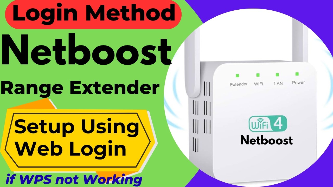 Настройка усилителя сигнала Netboost с использованием метода входа в систему, если WPS не работае...