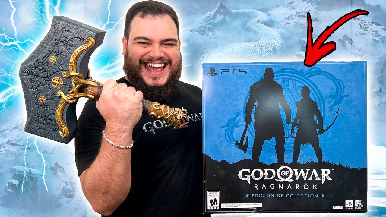 Ganhei a Edição de Colecionador de God of War Ragnarok com o Martelo do THOR!