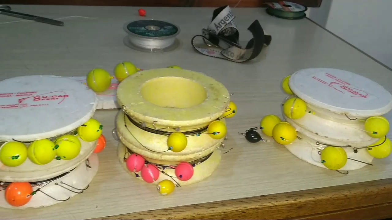 ARMADO DE Línea CON Boyas YO-YO para la PESCA de PEJERREY. USADAS EN PESCA DE MUELLES Y COSTANERA