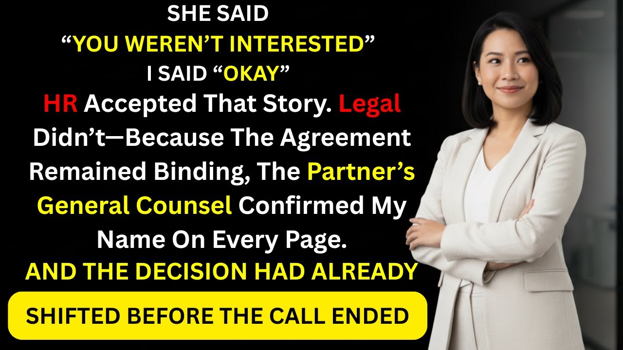 My Boss Said I Refused the Partnership — The Signed Agreement Forced a Review