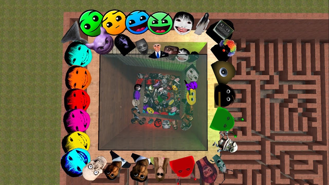 MY NAME IS AUUGHH YOSHIE PLANKTON AND OBUNGA IN BIG MAZE