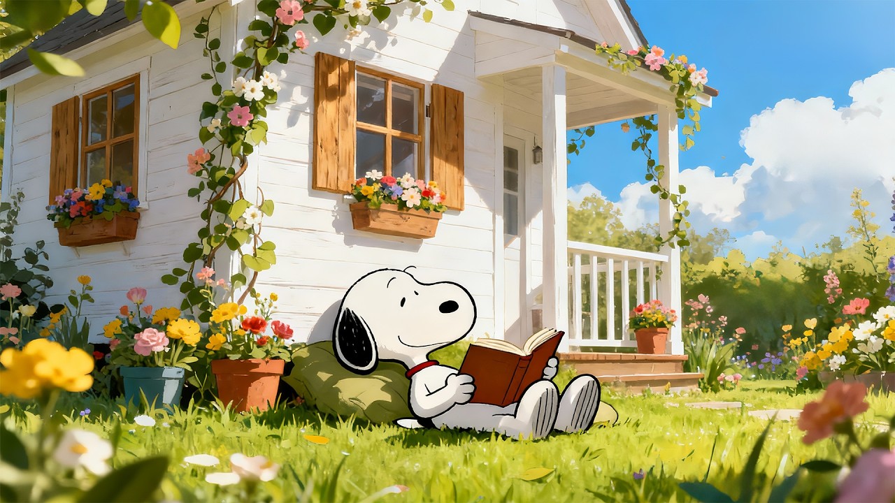 Snoopy’s Spring Garden 🌸 Sweet Lofi Beats for Studying & Focus 🎶 Cozy Lofi Morning Vibes