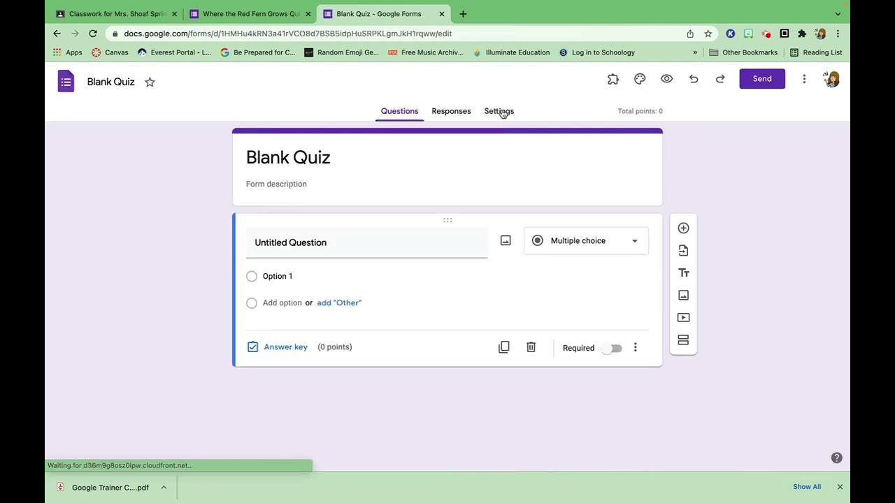 Google Classroom Quiz Assignments and Google Forms
