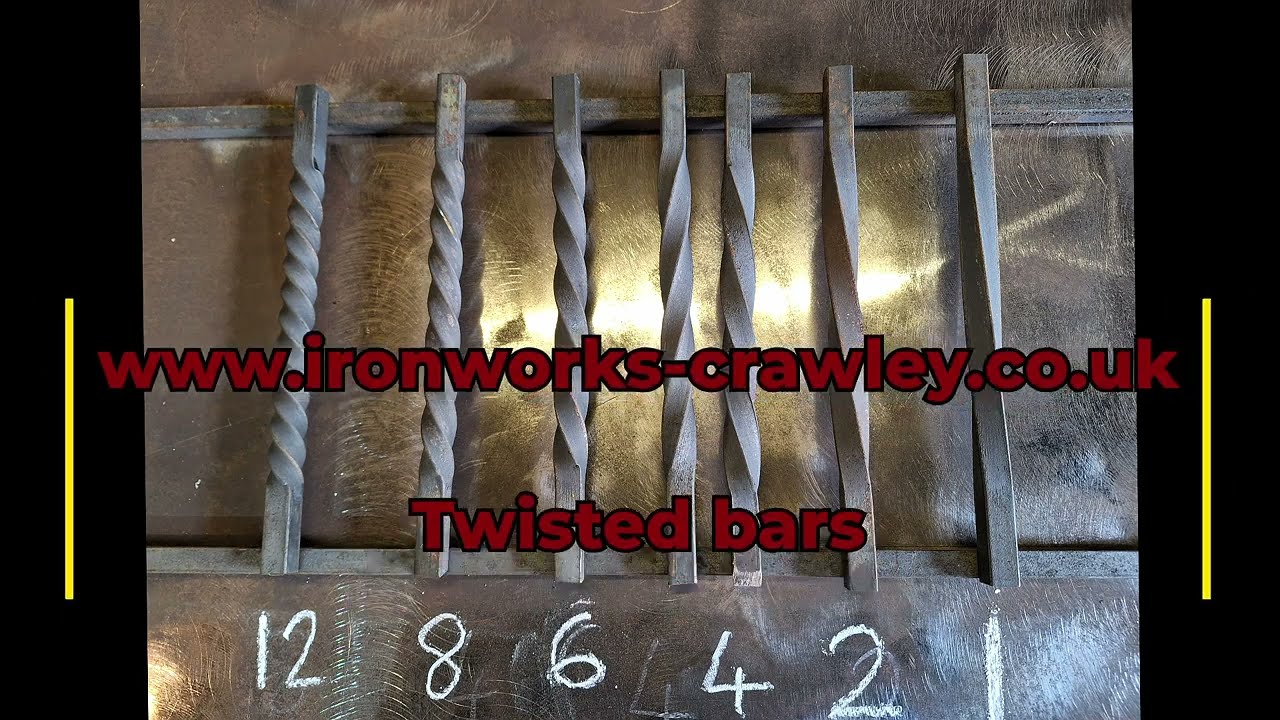 cold Twisted Bars on a hand twisting tool